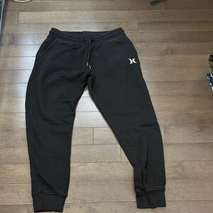 Hurley Black Fleece Joggers Size M